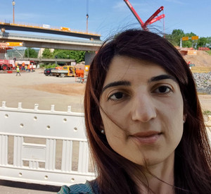 Ein Selfie von Raunahi Hasan auf der Baustelle. 